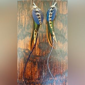 Handmade Real Feather Earrings